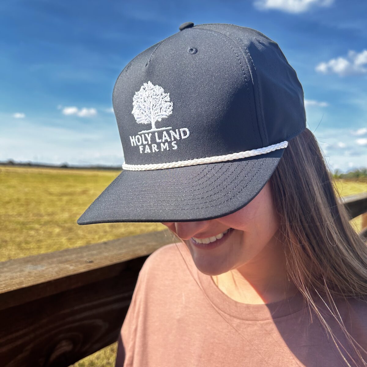 Holy Land Farms Richardson 258 Hat – Black with White Logo